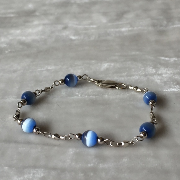 Sterling Silver Cats Eye Bracelet - Picture 9 of 9